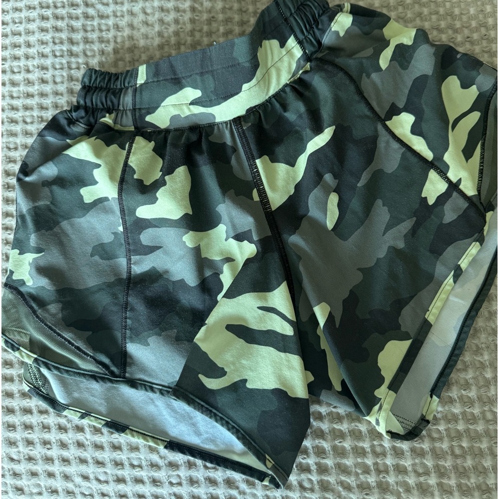 camo lululemon shorts